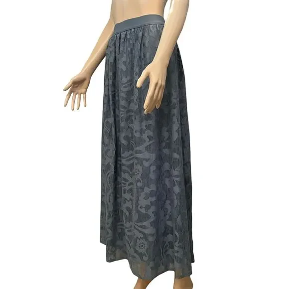 Lane Bryant Lace Maxi Skirt Pull On A Line Boho Romantic Cottagecore - Picture 3 of 8